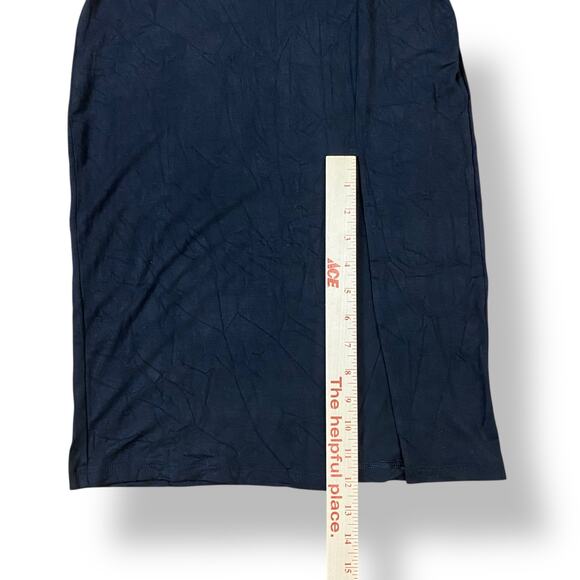 GG<5 Black Midi Dress Women’s Small Sleeveless Bodycon Sheer Mesh Panel Cocktail - Picture 6 of 8